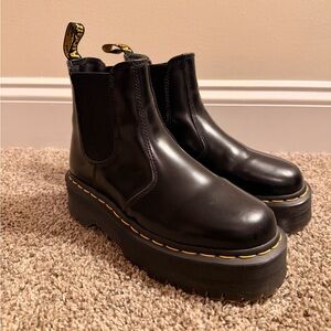 Dr Martens Black Platform Chelsea Boots